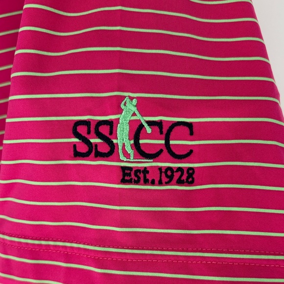 FootJoy Men's Hot Pink Striped Golf Polo xxl monogrammed sscc fj - Picture 4 of 5